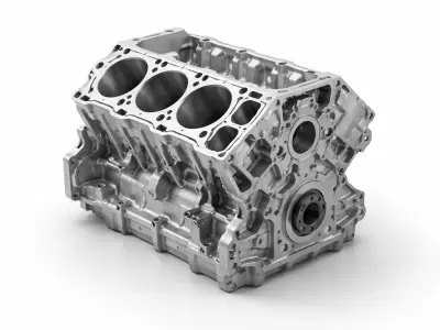 Realistic Engine Block Automotive Motor Part 3D model
