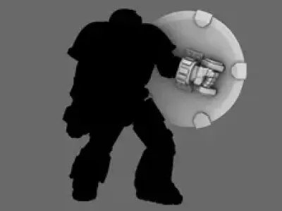 Space Knights Domed Shield Type B RIGHT 3D print model
