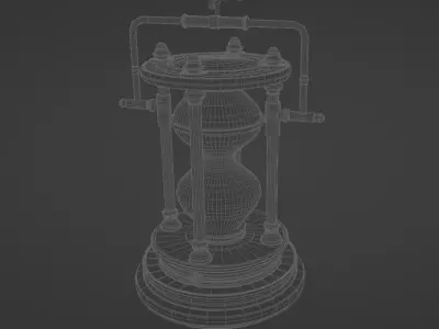 Hourglass Steampunk 3D model