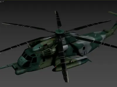 3D model of a military helicopter 3D model