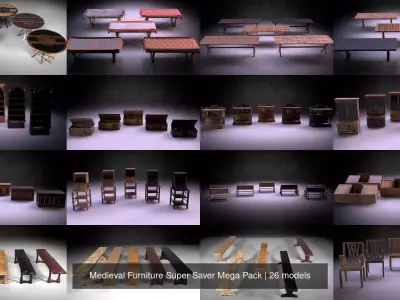 Medieval Furniture Super Saver Mega Pack