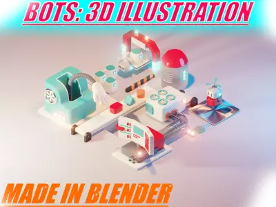 Web Bots 3D model
