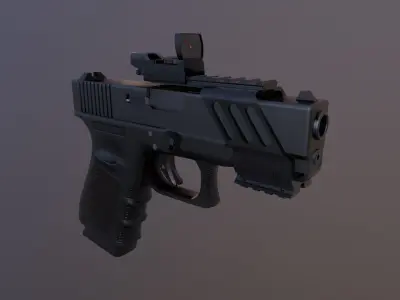 PISTOL MADE FOR YOUR GAME Low-poly 3D model
