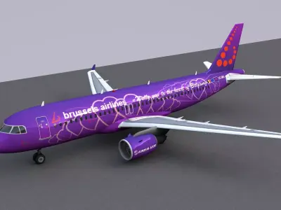 Airbus A320 Brussels Airlines 3D model purchase