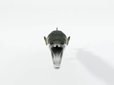 Needle Fish Low-poly 3D model