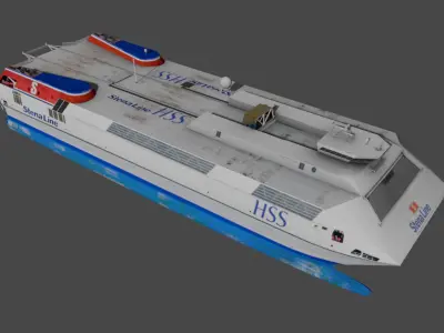  High-speed craft Stena Explorer Low-poly 3D model