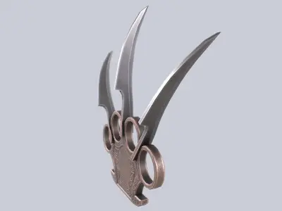 Bladed knuckle Low-poly 3D model