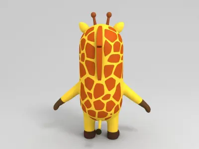 Cartoon Giraffe 3D model