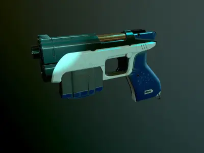 Pistol01 Middle poly 3D model