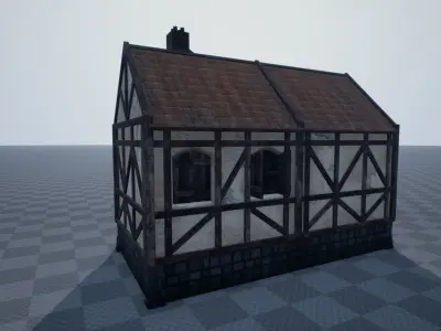 Medieval House 03 Low-poly 3D model