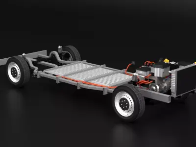 Electric Euro Van Chassis 3D model