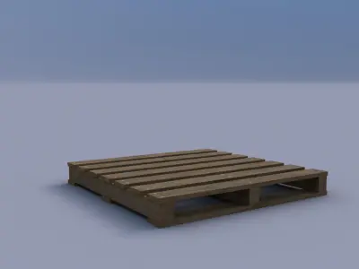 Pallet wooden Low-poly 3D model get