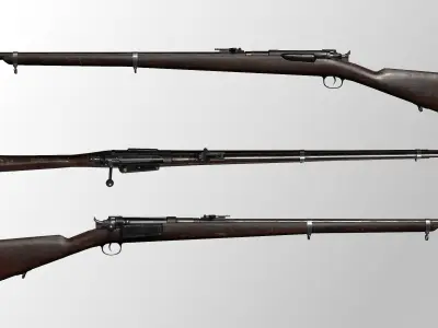 Danish Krag Jorgensen M1889 Low-poly 3D model