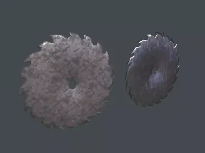 Saw Blade 3D Model Low-poly 3D model