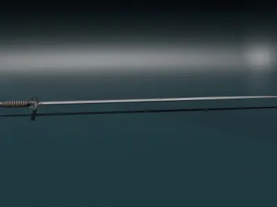 game ready low poly sword Free 3D model