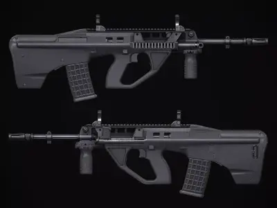 F90 Bullpup Rifle AUG Low-poly 3D model