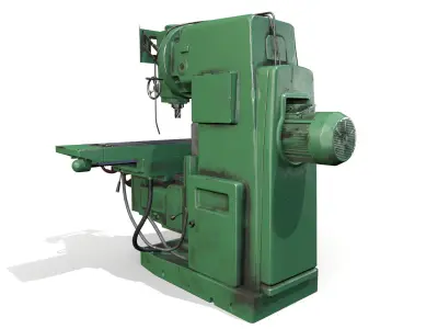 Milling machine Low-poly 3D model buy