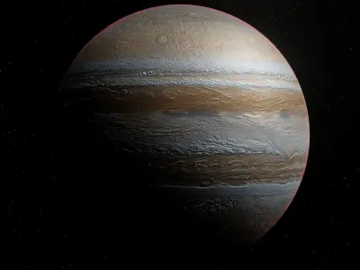 Animated Jupiter planet Free 3D model