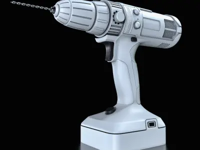 Hammer-Drill Low-poly 3D model