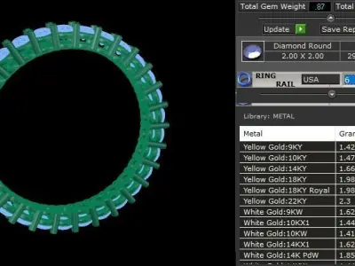 Dainty Infinity Diamond band 2mm Size6 3D print model purchase