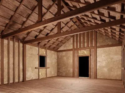 Medieval House 01 - 4K Textures Game Ready Low-poly 3D model