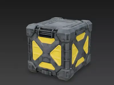 Realistic Sci-Fi Modular Crate 3D Model Low-poly 3D model purchase