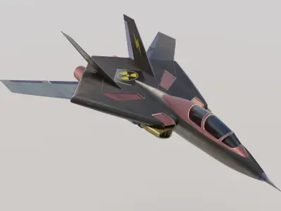 Jet Turbokat Low-poly 3D model