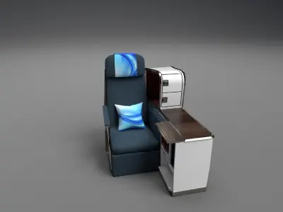 airplane A330-300 interior kit Unity3d Low-poly 3D model
