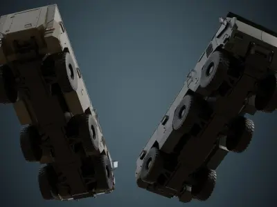 Military Truck 1A Low-poly 3D model