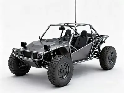 Realistic Lunar Scout Buggy 3D Model Low-poly 3D model