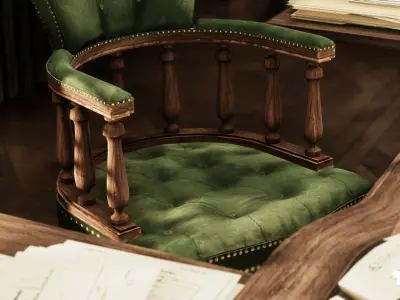 1900s Office Low-poly 3D model