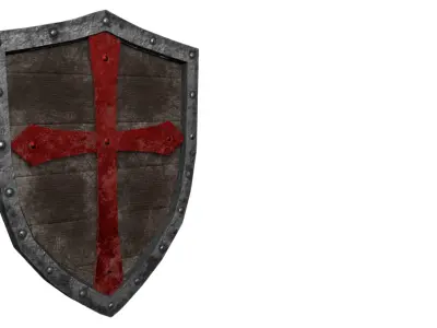 Medieval Shield Game-Ready Ultra Low Poly Low-poly 3D model