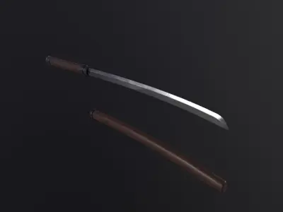 Ninja sword 3D Model Low-poly 3D model