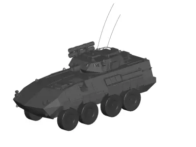 armoured fighting vehicle - APC 3D model