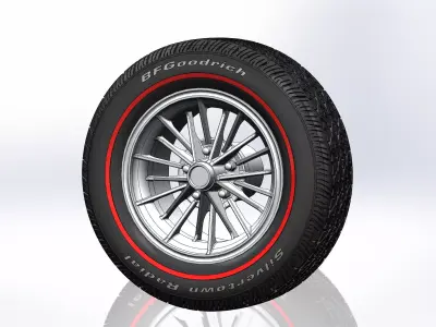 Custom wheels Kelsey-Hayes Stripper for scale model 3D print model