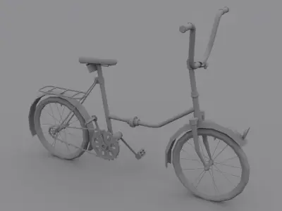  toony bicycle  Low-poly 3D model