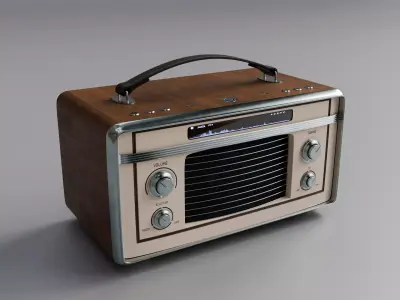 Retro portable radio 3D model
