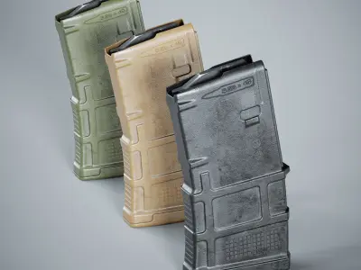 AR M4 Magpul Pmag Magazine Low-poly 3D model