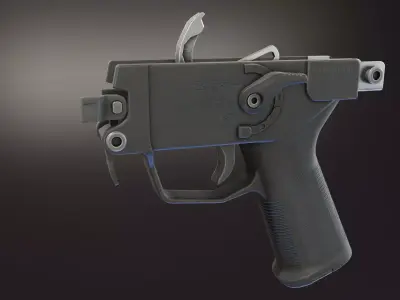 MP5 SL Grip Module Low-poly 3D model