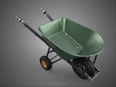 SMART MOTORISED ELECTRICAL WHEELBARROW WHEEL BARROW CART GARDEN 3D model