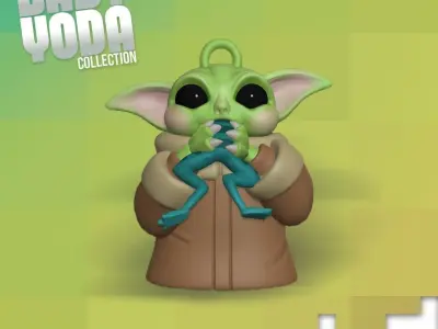 Baby Yoda Keychain Pack 3D print model