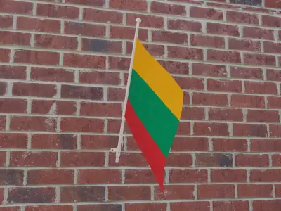 Flag of Lithuania 3D model