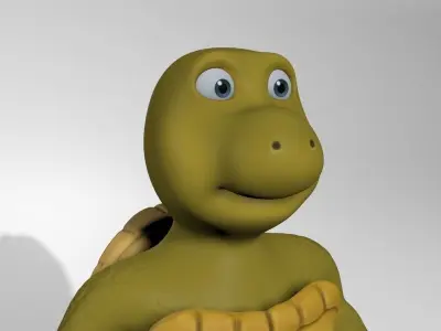 cartoon rigged characters Low-poly 3D model