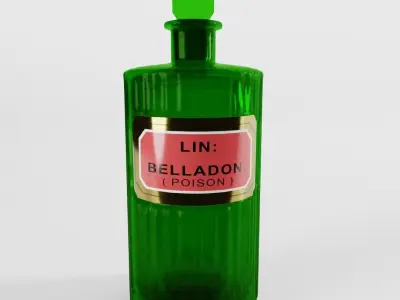 Antique Victorian Apothecary Bottle 02 3D model