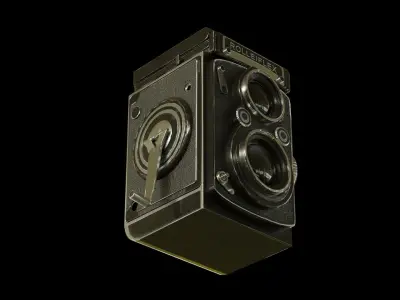 VINTAGE CAMERA Low-poly 3D model