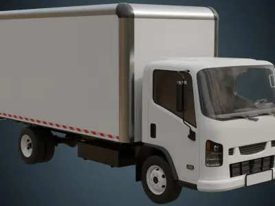 Box Truck 1A  Low-poly 3D model