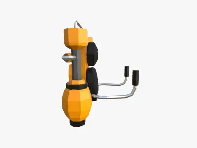 Jetpack Low Poly G01 - SciFi Character Design Low-poly 3D model