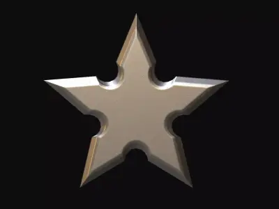 Shuriken  Low-poly 3D model