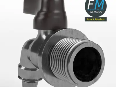 Small faucet 3D model