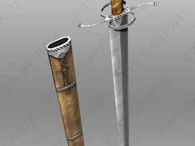 Bastard Swords Low-poly 3D model